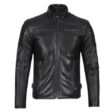 mens-black-cafe-racer-padded-leather-jacket