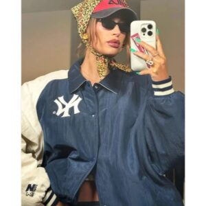 hailey-bieber-yankees-starter-jacket