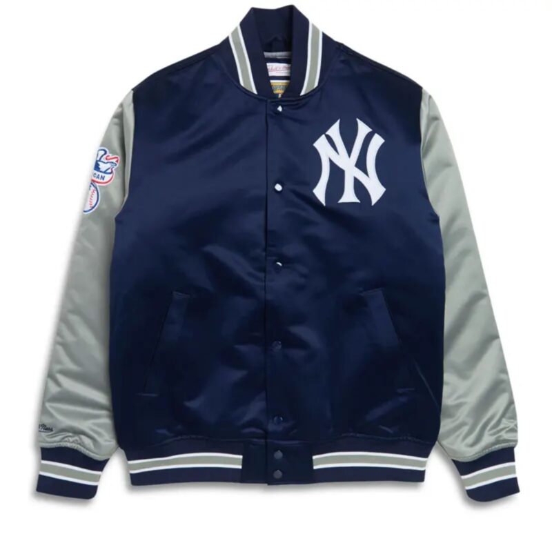 yankees-navy-and-grey-satin-jacket