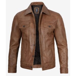 mens-camel-brown-leather-trucker-jacket