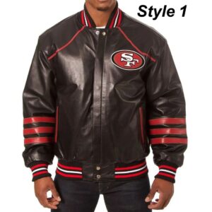 san-francisco-49ers-varsity-striped-leather-jacket