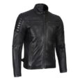 black-leather-mens-padded-cafe-racer-jacket