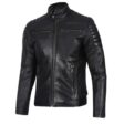 mens-leather-cafe-racer-black-padded-jacket