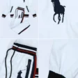 Men zipper logo embroidered tracksuit
