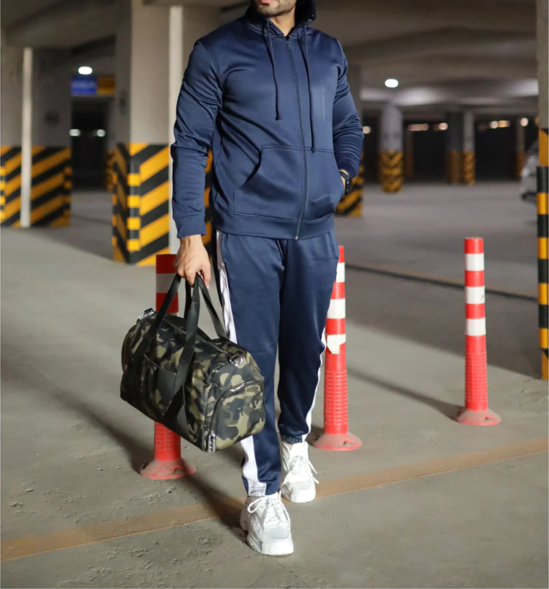 Mens Blue Stripe Tracksuit