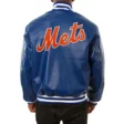 New York Mets Full Blue Leather Varsity Jacket