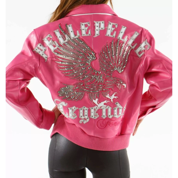 Pelle-Pelle-Legends-Forever-Eagle-Leather-Pink-Jacket