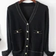 black-stitched-v-neck-cardigan