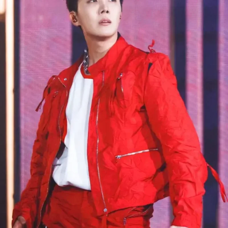 bts-j-hope-fire-song-concert-red-jacket