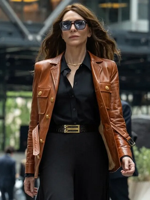 cate-blanchett-brown-leather-jacket