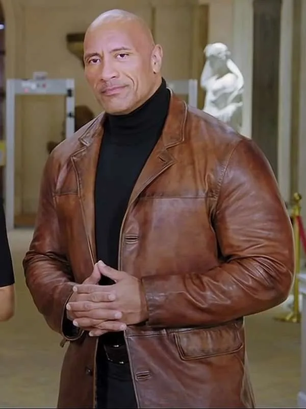 dwayne-johnson-brown-leather-jacket