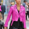 jessica-alba-pink-leather-jacket