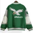 kylie-kelce-90s-philadelphia-eagles-letterman-jacket
