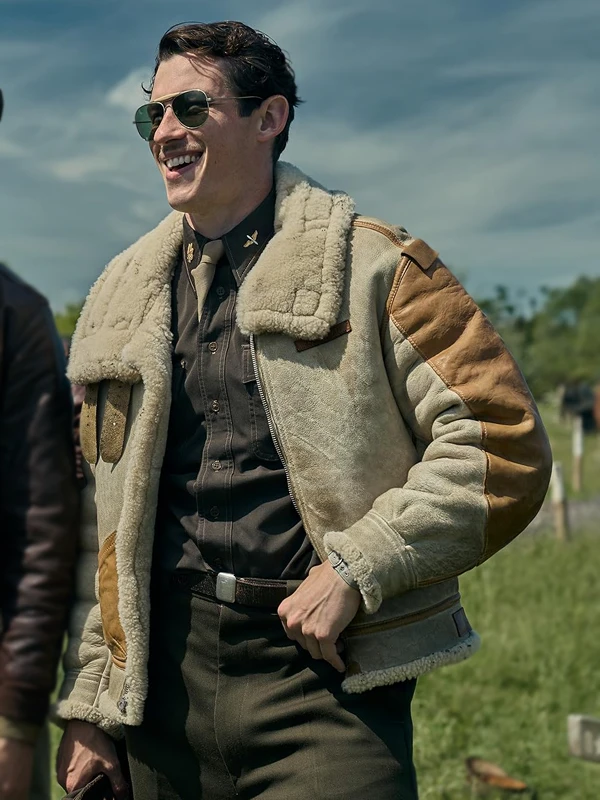 masters-of-the-air-callum-turner-b3-shearling-leather-jacket