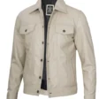 mens-beige-leather-trucker-jacket