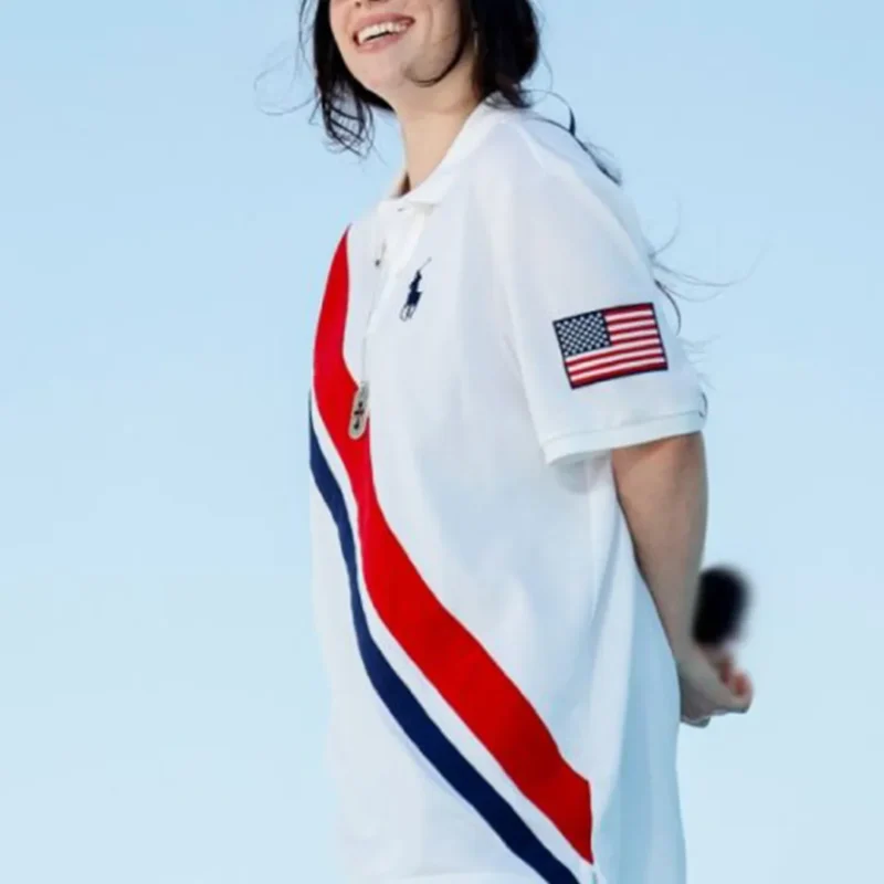 paris-olympics-2024-billie-eilish-white-oversized-shirt