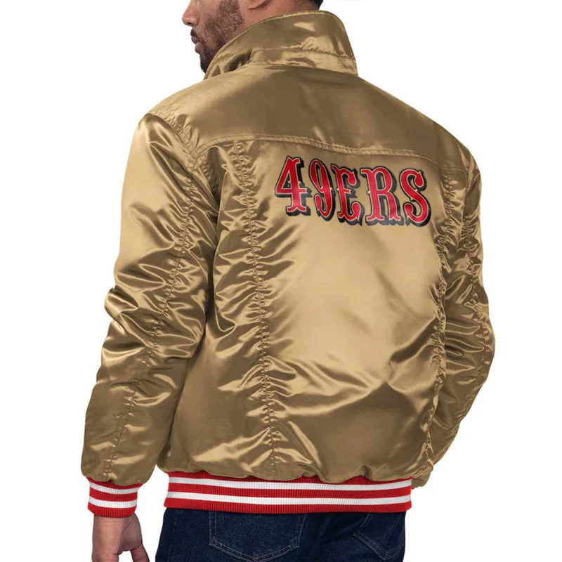 san-francisco-49ers-silver-tab-golden-satin-trucker-varsity-jacket