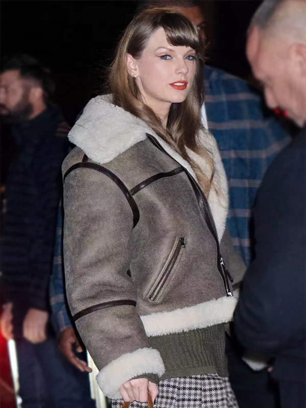 taylor-swift-brown-shearling-jacket