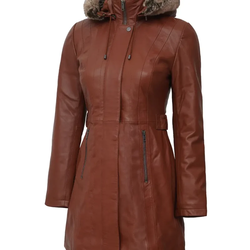 womens-brown-leather-shearling-coat