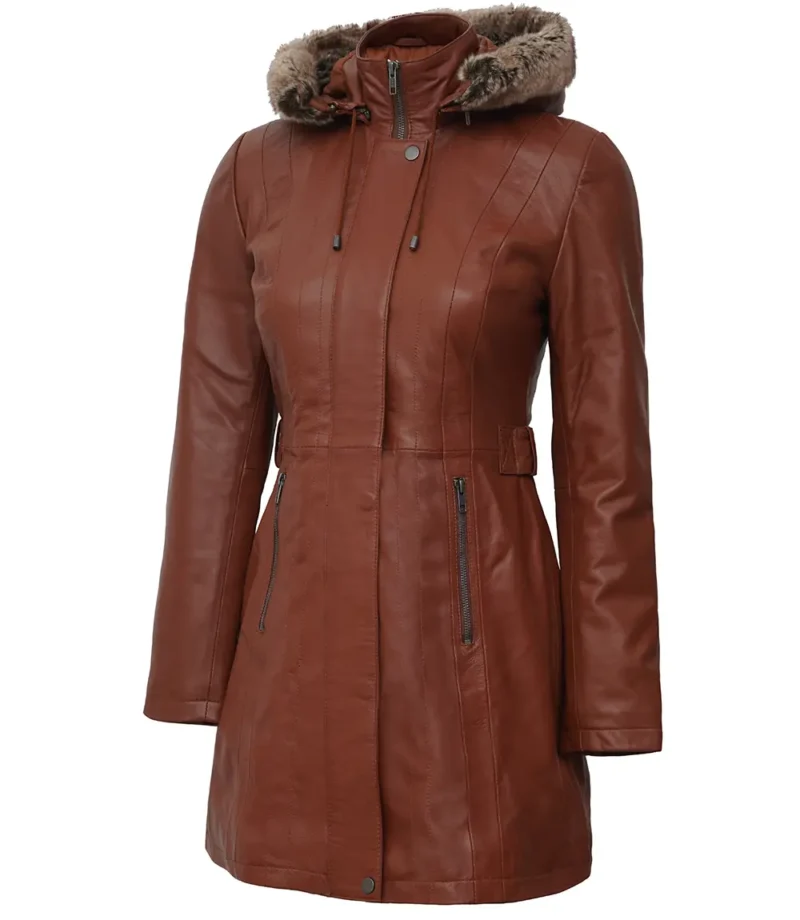 womens-brown-leather-shearling-coat