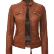 womens-quilted-brown-leather-jacket