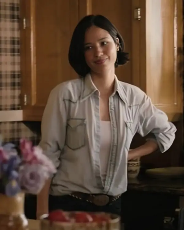 yellowstone-monica-dutton-white-denim-shirt